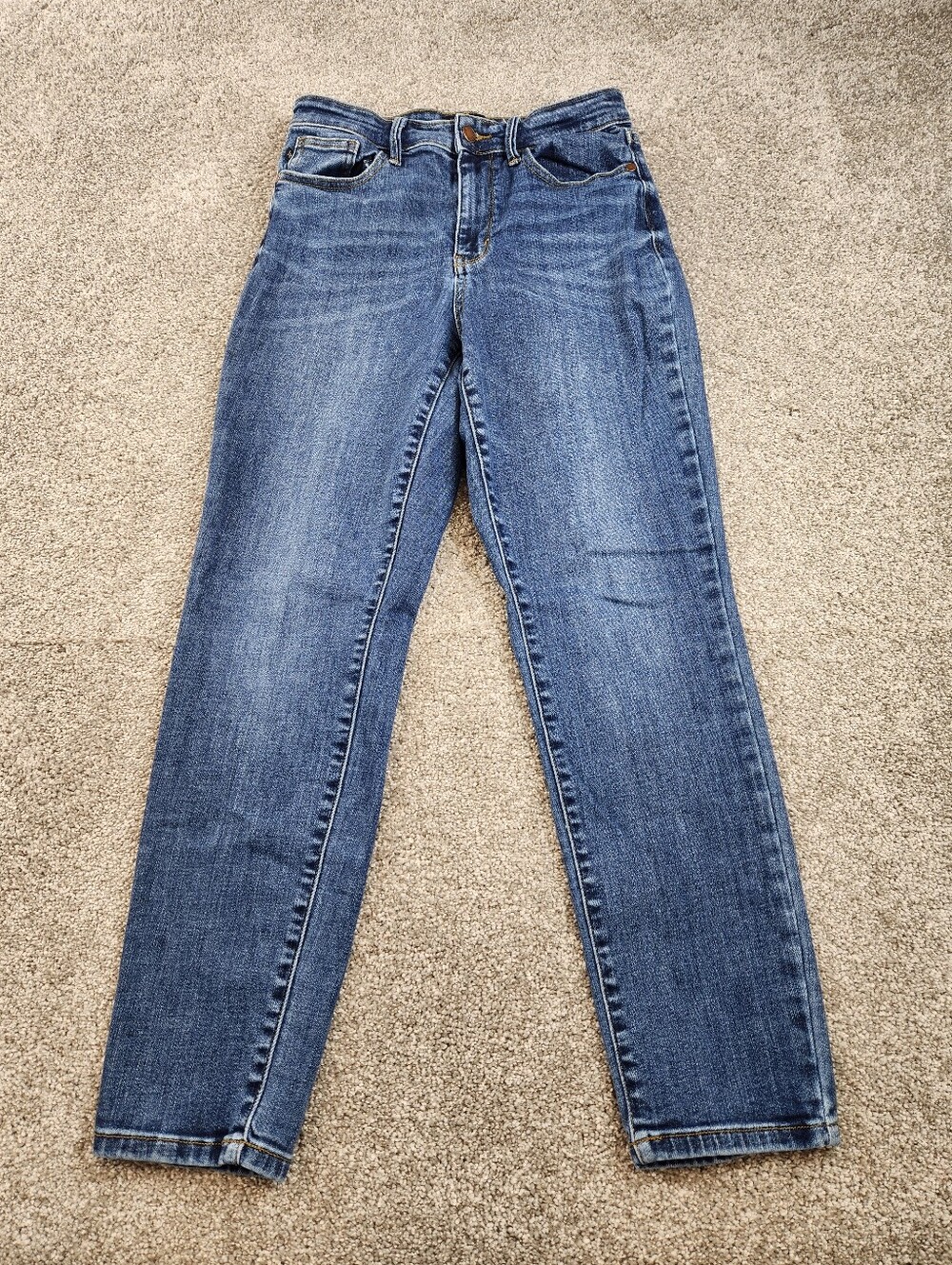 Judy Blue Slim Fit Jeans Size 7/28 Dark Wash Blue Stretch Denim Womens